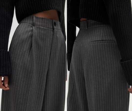 Elissa | Striped high loose pants