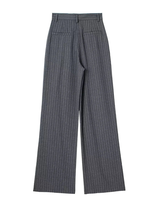 Elissa | Striped high loose pants